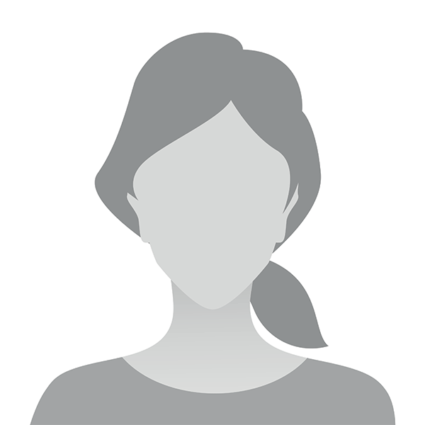 The image is a grayscale silhouette of a woman s head and shoulders, with the profile view showing her hair tied back and a simple neckline.